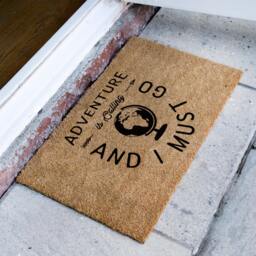 Rv Camping Gift - Outdoor Mat Motor Home Camper Welcome Adventure Is Calling Doormat For Custom - thumbnail 2