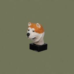 Akita Inu, Dog Marble Statue, Painted, Limited Edition, Make Your Own Artdog - thumbnail 2