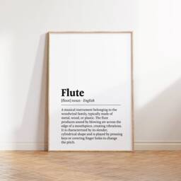 Flute Watercolour Art Print - Set Of 3 Music Artwork - Watercolor Poster Wall Musician Instrument Picture Decor Room Gift - thumbnail 3