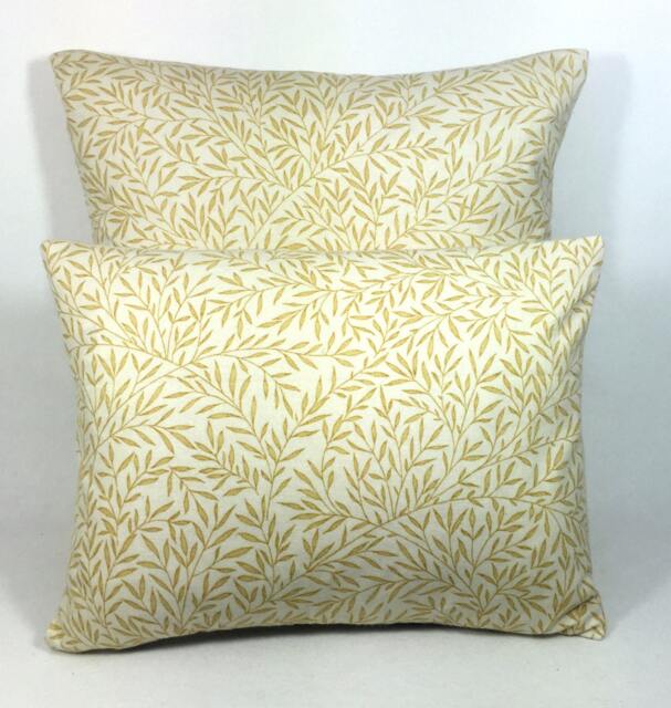 William Morris - Lily Leaf Gold Cushion Cover Throw Pillow Designer Home Decor