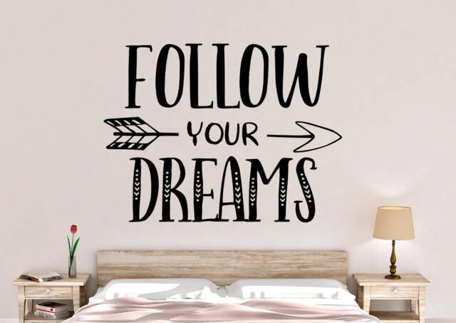 Follow Your Dreams Wall Decal - Art Motivational Dream Big - image 1