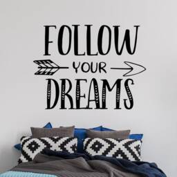 Follow Your Dreams Wall Decal - Art Motivational Dream Big - thumbnail 2
