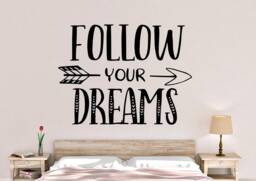 Follow Your Dreams Wall Decal - Art Motivational Dream Big - thumbnail 1