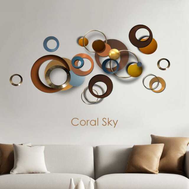 Large Modern Metal Wall Sculpture - Abstract Circular Art Contemporary Minimalist Decor - image 1