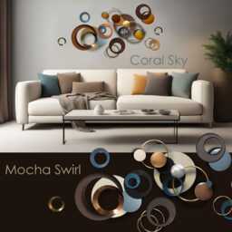 Large Modern Metal Wall Sculpture - Abstract Circular Art Contemporary Minimalist Decor - thumbnail 3