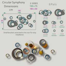 Large Modern Metal Wall Sculpture - Abstract Circular Art Contemporary Minimalist Decor - thumbnail 4