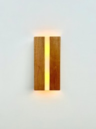 Wooden Plug in Wall Sconce, Japandi Boho Lamp, Oak Wood Light, Usa Duties Paid - thumbnail 1