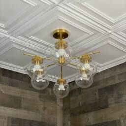 Akuma Modern 6 Light 6In Globe Sputnik Mid Century Industrial Chandelier - thumbnail 2