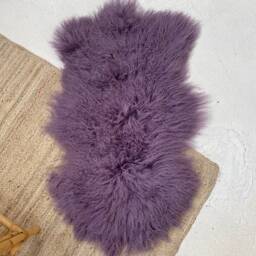 Mauve , Light Purple Luxury Tibetan Sheepskin - thumbnail 2