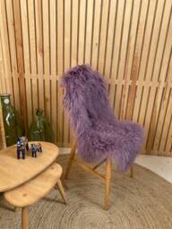 Mauve , Light Purple Luxury Tibetan Sheepskin - thumbnail 1