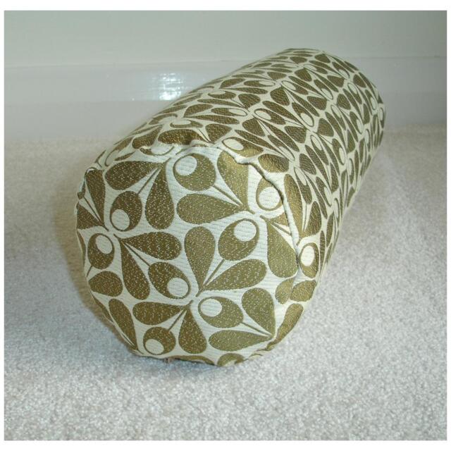 "Olive Green Bolster Cover Jacquard Weave Cylinder 16"" 18"" 6"" 8" - image 1
