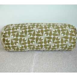 "Olive Green Bolster Cover Jacquard Weave Cylinder 16"" 18"" 6"" 8" - thumbnail 2