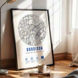 Goodison Minimalist Map - Framed & Prints Available The Toffees F.c. Memorabilia Park Gift Decor Dad Football Fc Poster Everton Fan Art - thumbnail 2