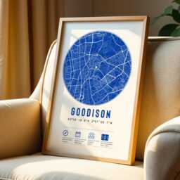 Goodison Minimalist Map - Framed & Prints Available The Toffees F.c. Memorabilia Park Gift Decor Dad Football Fc Poster Everton Fan Art - thumbnail 3