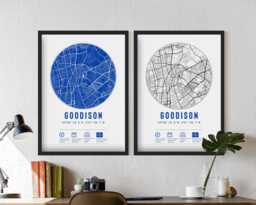 Goodison Minimalist Map - Framed & Prints Available The Toffees F.c. Memorabilia Park Gift Decor Dad Football Fc Poster Everton Fan Art - thumbnail 1