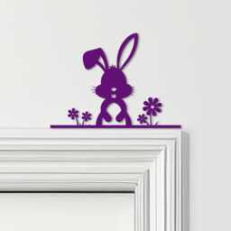 Door Topper Floral Easter Decor Bunnies Various Colours Decorative Sign - Sign, Novelty Wall Decor, Frame Art, Art - thumbnail 4
