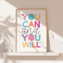 Girls Bedroom Decor, Motivational Wall Art, Nursery Prints, Playroom Art - thumbnail 1
