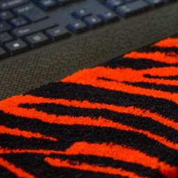 Keyboard Rug Tiger Stripes Pattern Orange & Black - thumbnail 2