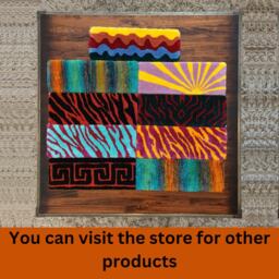 Keyboard Rug Tiger Stripes Pattern Orange & Black - thumbnail 4