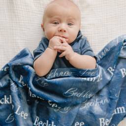Personalized Name Blanket, Customizable Minky Unique For Newborns Baby & Kids, Nursery Decor, Popular Shower Gift, Nb03 - thumbnail 2