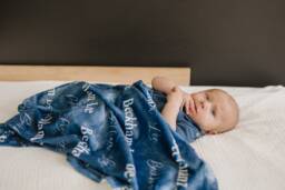Personalized Name Blanket, Customizable Minky Unique For Newborns Baby & Kids, Nursery Decor, Popular Shower Gift, Nb03 - thumbnail 1
