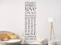 "Vinyl Wall Decal - Galatians 522-23 ""But The Fruit Of Spirit Is Love, Joy, Peace..." - thumbnail 1