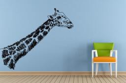 Long Neck Animal Giraffe Safari Savannah Africa Jungle Wall Decal Vinyl Sticker Mural Room Decor L1544 - thumbnail 1