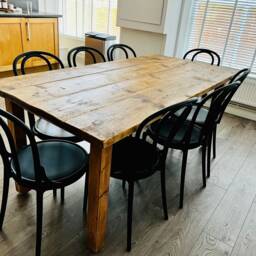 Handmade Reclaimed Wood Dining Table, Chunky Solid - thumbnail 3