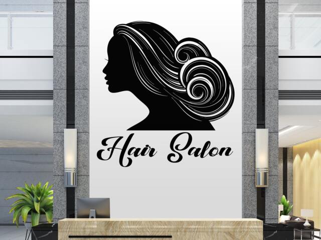 Hair Salon Wall Decal - Beauty Decor, Stylist Window Sticker 2103 - image 1