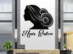 Hair Salon Wall Decal - Beauty Decor, Stylist Window Sticker 2103 - thumbnail 1