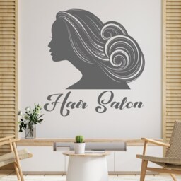 Hair Salon Wall Decal - Beauty Decor, Stylist Window Sticker 2103 - thumbnail 2
