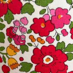 Liberty Red Betsy Lampshade - Handmade Floral Cotton Drum Shade - Uk/Eu/Us Fittings - thumbnail 3