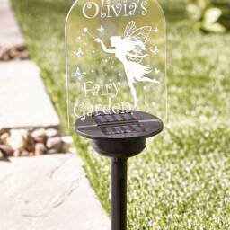 Personalised Fairy Garden Solar Light Led Colour Changing Sign - thumbnail 2