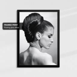 Black & White Model Woman Abstract Oil Painting Framed Poster Print & Canvas Wall Decor Art Bedroom Home Interior Gift - thumbnail 2