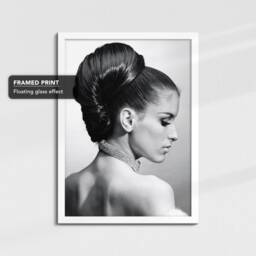 Black & White Model Woman Abstract Oil Painting Framed Poster Print & Canvas Wall Decor Art Bedroom Home Interior Gift - thumbnail 3