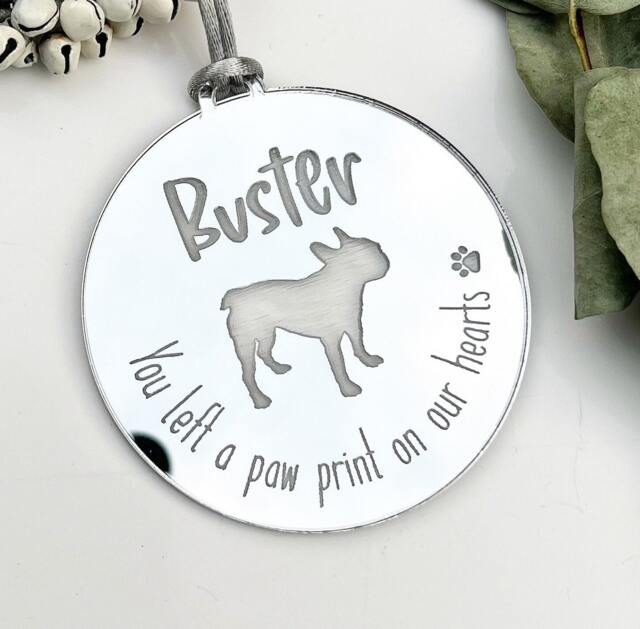 Personalised Dog Christmas Memorial Decoration With Over 100+ Breeds To Choose From, Dog Ornament, You Left A Pawprint On Our - image 1