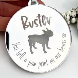 Personalised Dog Christmas Memorial Decoration With Over 100+ Breeds To Choose From, Dog Ornament, You Left A Pawprint On Our - thumbnail 3