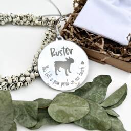Personalised Dog Christmas Memorial Decoration With Over 100+ Breeds To Choose From, Dog Ornament, You Left A Pawprint On Our - thumbnail 4