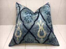 Handwoven Silk Ikat Pillow Cover, Modern Home Decor - 20x20