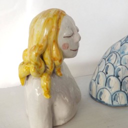 Handmade Ceramic Mermaid -Sirena Decorativa in Ceramica - Mermaid /01 Scultura - thumbnail 4