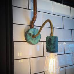 Verdigris Copper Adjustable Reading Wall Light - thumbnail 2