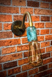 Verdigris Copper Adjustable Reading Wall Light - thumbnail 3