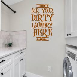 Laundry Room Vinyl Wall Decal Air Your Dirty Here - thumbnail 2