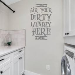 Laundry Room Vinyl Wall Decal Air Your Dirty Here - thumbnail 3