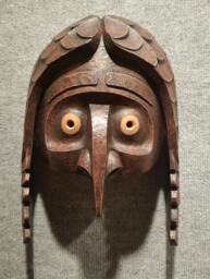 Cloak Of A Bird - Hand Carved Red Alder Mask By Tl'pa Tony Speers - thumbnail 1