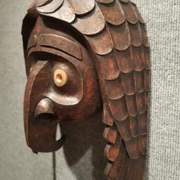 Cloak Of A Bird - Hand Carved Red Alder Mask By Tl'pa Tony Speers - thumbnail 3