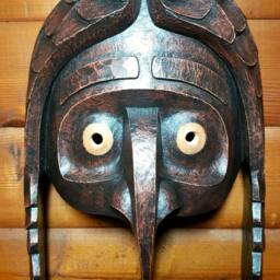 Cloak Of A Bird - Hand Carved Red Alder Mask By Tl'pa Tony Speers - thumbnail 4