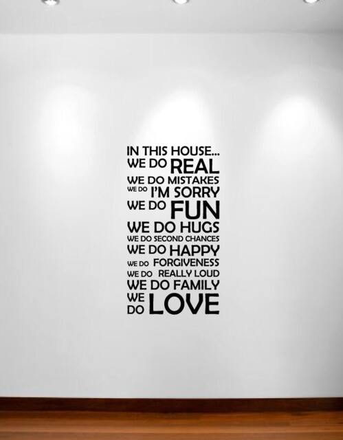 "In This House We Do Wall Decal Sticker Customizable Quote 1126 24"" Wide X 44" - image 1