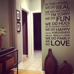 "In This House We Do Wall Decal Sticker Customizable Quote 1126 24"" Wide X 44" - thumbnail 2