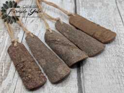 5 Pack Carved Cinnamon Bark Christmas Decorations, Yule Seasonal - thumbnail 1